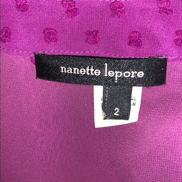 Purple Textured 3/4Flare Sleeve Blouse- Cool! - Picture 7 of 7